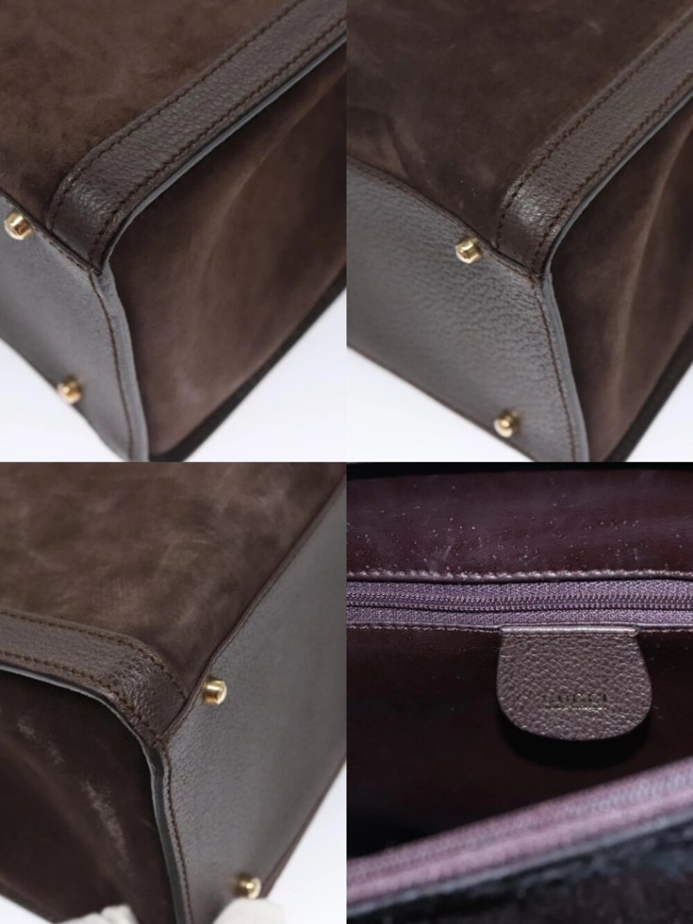 GUCCI Bamboo Hand Bag Suede Brown Gold 002 2853 0260 0 Auth BA348 - Picture 13 of 15